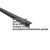 Dakgootprofiel antracietgrijs 0,50 mm, Shimoco coating, met productgegevens