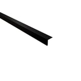 Dakgootprofiel Gitzwart RAL 9005 van staal 0,50 mm, 80 µm Shimoco coating, schuin van boven