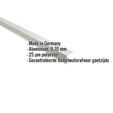 Dakgootprofiel aluminium Zilver-Metallic met ingebedde gegevens over materiaal en coating