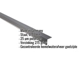 Dakgootprofiel antracietgrijs, 0,50 mm staal, 25 µm polyestercoating, met ingevoegde specificaties
