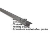 Dakrandprofiel Gitzwart RAL 9005, 0,50 mm staal, met ingebedde specificaties