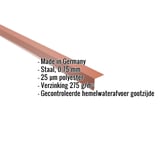 Dakgootprofiel 0,75 mm Koperbruin met ingebouwde gegevens over materiaal en coating