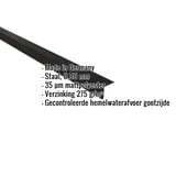 Dakgootprofiel 0,50 mm staal zwart matpolyester met ingebedde productdetails