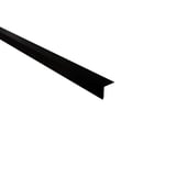 Dakgootprofiel 0,50 mm staal zwart matpolyester hoofdaanzicht