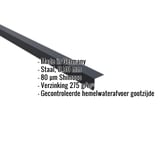Dakgootprofiel antracietgrijs, 0,50 mm staal, Shimoco coating, met ingebedde productgegevens