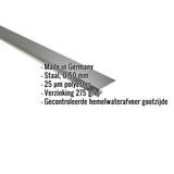 Dakgootprofiel Chroomoxydegroen, 0,50 mm staal met 25 µm polyestercoating, specificaties getoond