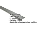 Dakgootprofiel van staal, 0,63 mm, chroomoxydegroen, met 25 µm polyestercoating en ingebedde specificaties