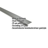 Dakgootprofiel Chroomoxydegroen (RAL 6020) met ingebedde productdetails zoals materiaal en dikte