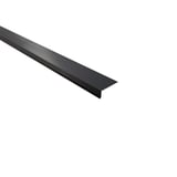 Dakgootprofiel donkergrijs, 0,50 mm staal, matpolyester coating, hoofdaanzicht schuin van boven