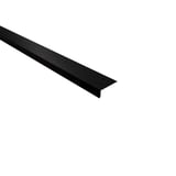 Dakgootprofiel Gitzwart RAL 9005 van staal 0,50 mm, 80 µm Shimoco coating, hoofdaanzicht