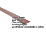 Dakgootprofiel roodbruin, 0,75 mm staal, 25 µm polyestercoating, met ingebouwde specificaties