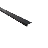 Dakgootprofiel 8x3 cm donkergrijs, 0,50 mm staal met 35 µm matpolyester coating, hoofdaanzicht schuin