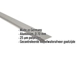 Dakgootprofiel van aluminium, 0,70 mm, grijs, met ingebedde specificaties