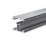 ECO middenprofiel 16 mm van blank aluminium, schuin van boven, zonder afdichtingen