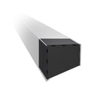 Eindkap CUBE aluminium antracietgrijs RAL 7016, op een wit doosprofiel geplaatst