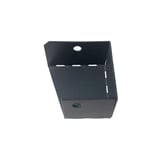 Eindkap CUBE aluminium antracietgrijs RAL 7016, schuin van boven gefotografeerd, met boorgaten
