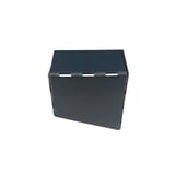 Eindkap CUBE aluminium antracietgrijs RAL 7016, schuin van voren gefotografeerd