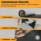 EPDM dakfolie Easystick | Zwart | 1,30 mm | Lengte 5,00 m x Breedte 0,50 m