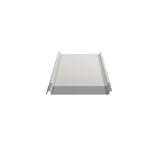 Felsplaat 33/500-LE, Zuiverwit RAL 9010, 0,50 mm staal, dwarsdoorsnede met anticondensvlies