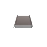 Felsplaat 33/500-LE Notenbruin (RAL 8011) 0,75 mm, doorsnede met anticondensvlies