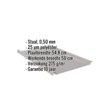 Felsplaat 33/500-LE, grijs aluminium, met ingebedde gegevens over materiaal, dikte en coating