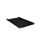 Felsplaten 33/500-LE Gitzwart RAL 9005, 0,50 mm staal, hoofdaanzicht van de profielplaat