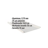 Felsdakpan 33/500-LE aluminium Zilver-Metallic, productgegevens zoals materiaal, dikte en garantie weergegeven