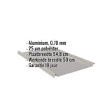 Felsplaat 33/500-LE aluminium 0,70 mm, RAL9007, met ingebedde specificaties