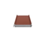 Felsplaat 33/500-LR Terracotta, 0,50 mm, doorsnede met anticondensvlies aan de onderzijde