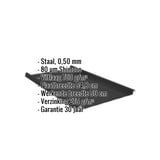 Felsplaat Gitzwart met ingebedde productgegevens over materiaal, dikte, coating en garantie