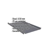 Felsplaat 33/500-LR antracietgrijs, 0,50 mm, met ingebedde specificaties voor materiaal en coating