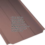 Staande felsplaat PD-510-S damwandplaat roodbruin, 0,50 mm, met productgegevens