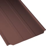 Staande felsplaat PD-510-S damwandplaat roodbruin, 0,50 mm, bovenaanzicht schuin