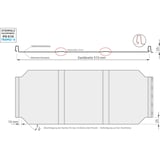 Technische tekening felsplaat PD-510-S damwandplaat met afmetingen en profielschets