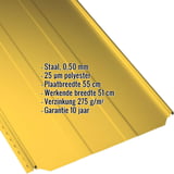 Staande felsplaat PD-510-S damwand Koolzaadgeel met productgegevens