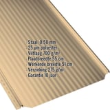 Felsdakpaneel PD-510-S in Zandgeel (RAL 1002) met microprofiel en productgegevens