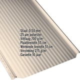 Staande felsplaat PD-510-S Micro in Licht ivoorkleurig (RAL 1015) met ingebedde productgegevens