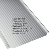 Felsplaat PD-510-S Micro Lichtgrijs, detailweergave met productgegevens