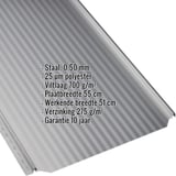 Felsdakpaneel PD-510-S Micro Zilver-Metallic met ingebedde productgegevens