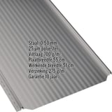 Felsdakpan PD-510-S Micro in RAL9007, detailweergave met productgegevens