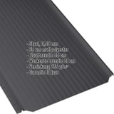 Felsplaat PD-510-S Micro Gitzwart RAL 9005, 0,50 mm staal, met ingebedde productgegevens