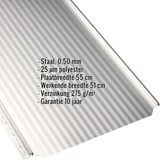 Felsplaat PD-510-S Micro Zuiverwit, 0,50 mm staal met 25 µm polyestercoating, kerngegevens weergegeven