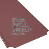 Felsplaat PD-510-S kersrood, 0,50 mm, met ingebedde productgegevens