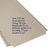 Felsdakpan PD-510-S in Licht ivoorkleurig (RAL 1015) met ingebedde specificaties