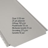 Felsplaat PD-510-S in Grijswit (RAL 9002) met ingebedde productgegevens