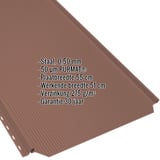 Felsdakpaneel PD-510-S Terracotta, 0,50 mm staal met PURMAT coating, gegevens weergegeven