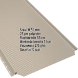 Felsplaat PD-510-S in Licht Ivoor (RAL 1015) met ingebedde specificaties