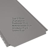 Felsplaat PD-510-S Nano, grijs aluminiumkleurig, met ingebedde productgegevens