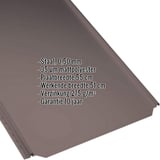 Felsplaat PD-510-S Vlak, Chocoladebruin RAL 8017, met ingebedde technische gegevens