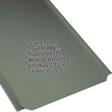 Staande felsplaat PD-510-S Vlak, Chroomoxydegroen, met ingebedde gegevens over materiaal, dikte en coating